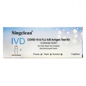 Singclean IVD Combo Rapid Test Αντιγόνου COVID-19 & FLU A/B με Ρινοφαρυγγική Δειγματοληψία 1τεμ