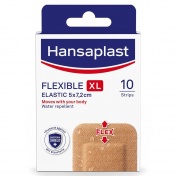 Hansaplast Flexible XL Strips Ελαστικά Επιθέματα 5x7,2cm 10τμχ